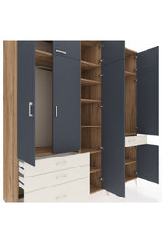 Kronos Dolap 11 Raflı 4 Çekmeceli 2 Askılı 220x59x243 - S784M055V25C
