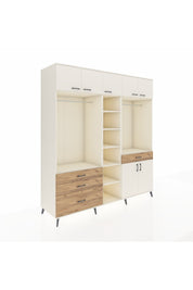 Kronos Dolap 11 Raflı 4 Çekmeceli 2 Askılı 220x59x243 Aytaşı-Aytaşı/Çam