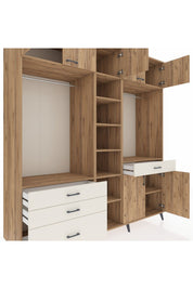 Kronos Dolap 11 Raflı 4 Çekmeceli 2 Askılı 220x59x243 - S784M056V19C