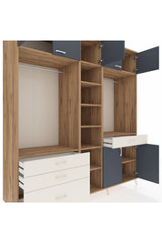 Kronos Dolap 11 Raflı 4 Çekmeceli 2 Askılı 220x59x243 - S784M056V25C