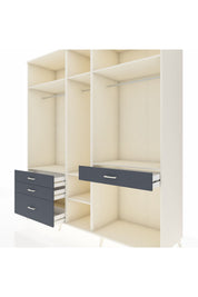 Kronos Dolap 7 Raflı 4 Çekmeceli 3 Askılı 220x59x243 - S784M057V05C