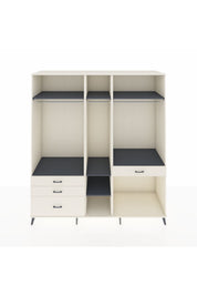 Kronos Dolap 7 Raflı 4 Çekmeceli 3 Askılı 220x59x243 Aytaşı-Antrasit/Aytaşı