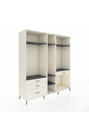 Kronos Dolap 7 Raflı 4 Çekmeceli 3 Askılı 220x59x243 Aytaşı-Antrasit/Aytaşı