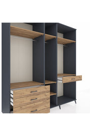 Kronos Dolap 7 Raflı 4 Çekmeceli 3 Askılı 220x59x243 - S784M057V12C