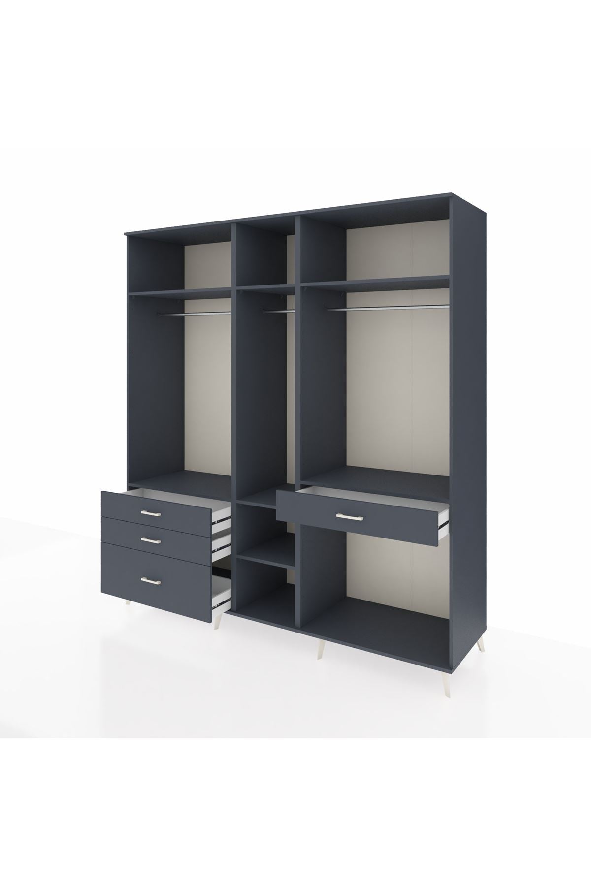 Kronos Dolap 7 Raflı 4 Çekmeceli 3 Askılı 220x59x243 - S784M057V17C