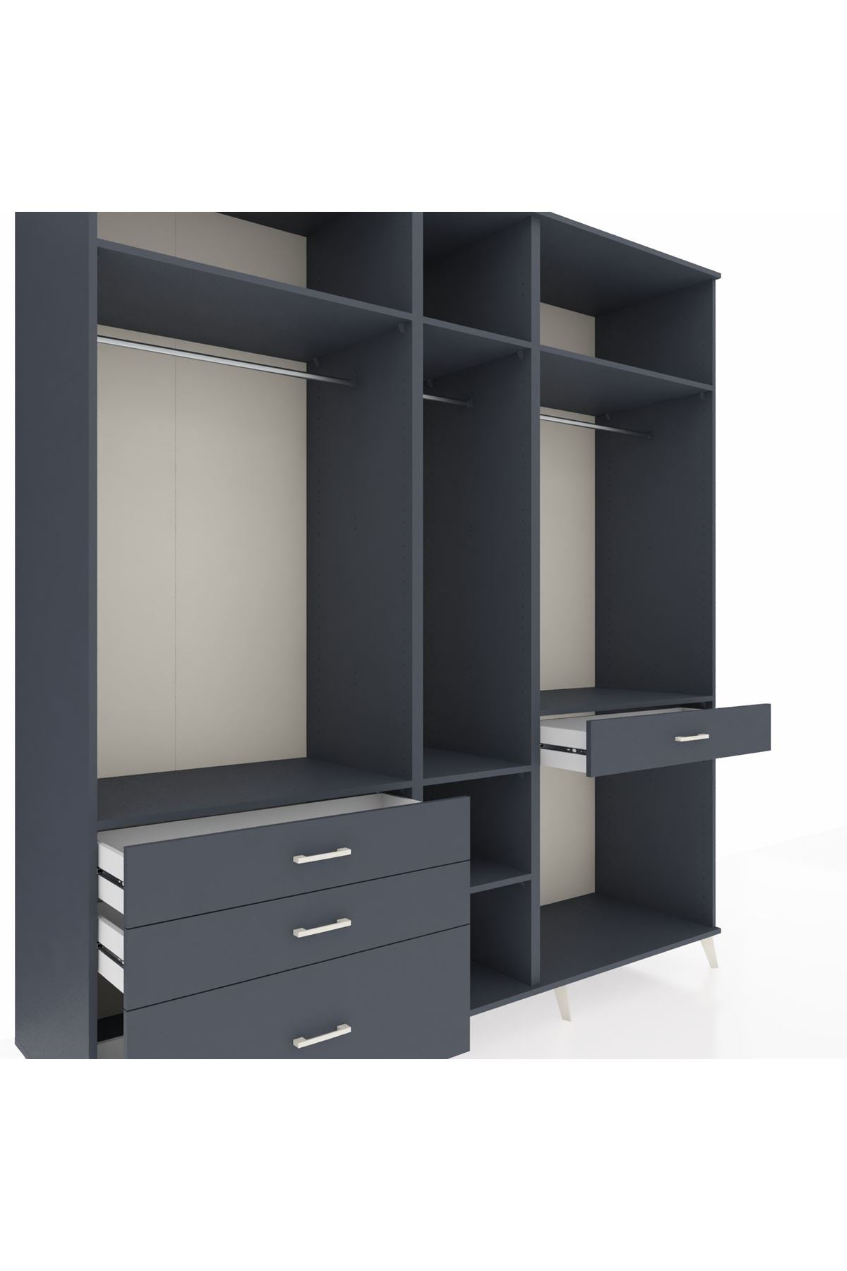 Kronos Dolap 7 Raflı 4 Çekmeceli 3 Askılı 220x59x243 - S784M057V17C