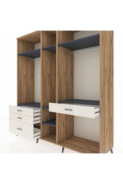 Kronos Dolap 7 Raflı 4 Çekmeceli 3 Askılı 220x59x243 - S784M057V25C