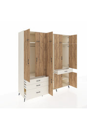 Kronos Dolap 8 Raflı 4 Çekmeceli 3 Askılı 220x59x243 Aytaşı-Çam/Aytaşı