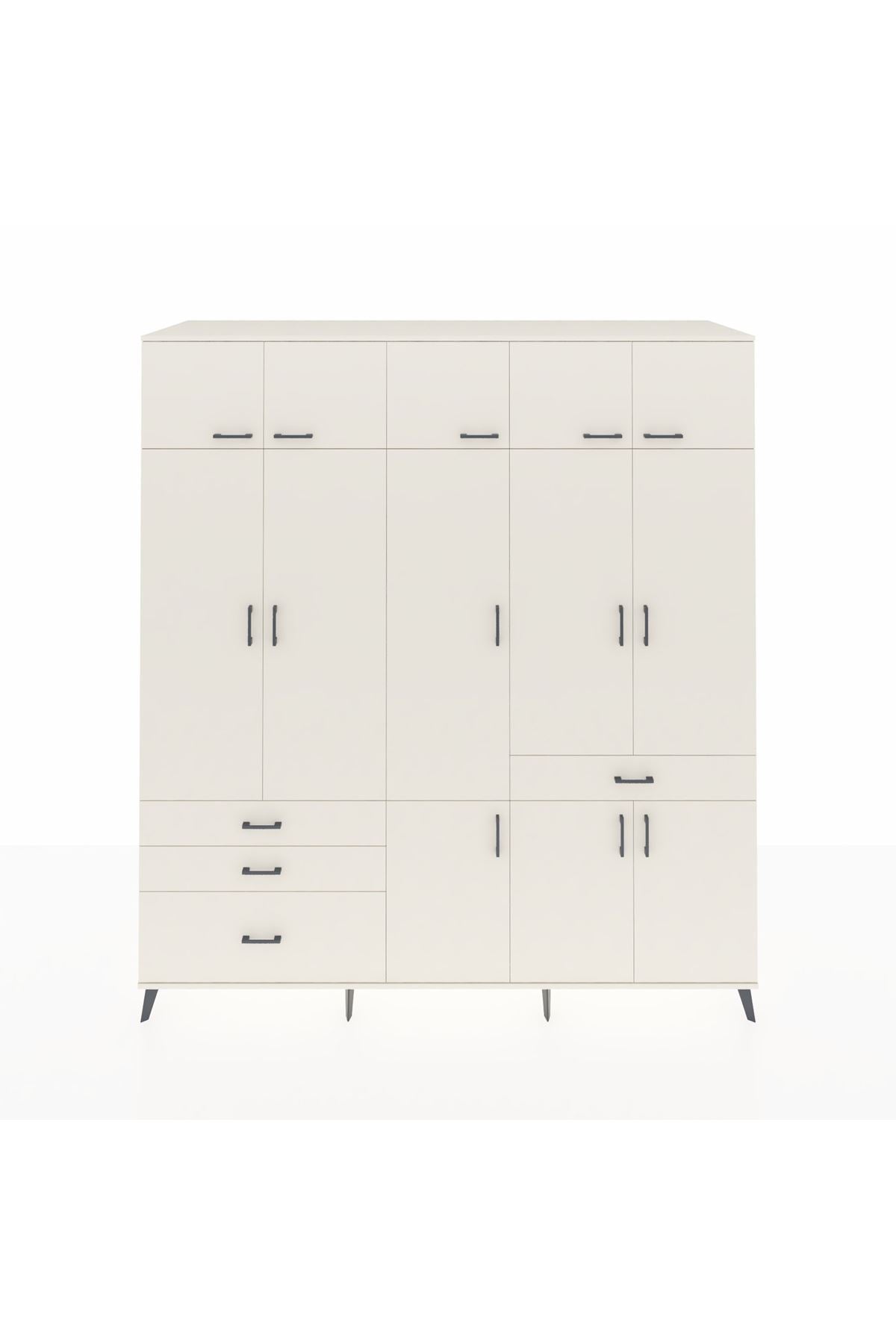 Kronos Dolap 8 Raflı 4 Çekmeceli 3 Askılı 220x59x243 Aytaşı-Aytaşı/Aytaşı