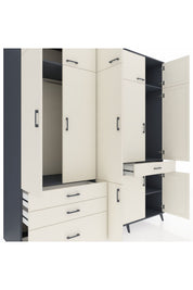 Kronos Dolap 8 Raflı 4 Çekmeceli 3 Askılı 220x59x243 - S784M058V13C