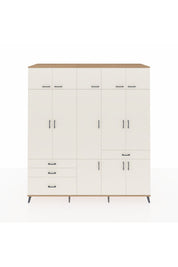 Kronos Dolap 8 Raflı 4 Çekmeceli 3 Askılı 220x59x243 Çam-Aytaşı/Aytaşı