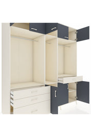 Kronos Dolap 8 Raflı 4 Çekmeceli 3 Askılı 220x59x243 Aytaşı-Antrasit/Aytaşı