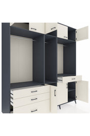 Kronos Dolap 8 Raflı 4 Çekmeceli 3 Askılı 220x59x243 - S784M059V13C