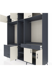 Kronos Dolap 8 Raflı 4 Çekmeceli 3 Askılı 220x59x243 - S784M059V14C