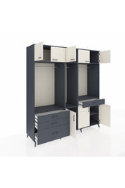 Kronos Dolap 8 Raflı 4 Çekmeceli 3 Askılı 220x59x243 - S784M059V14C