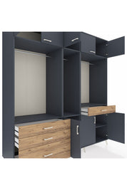 Kronos Dolap 8 Raflı 4 Çekmeceli 3 Askılı 220x59x243 - S784M059V18C