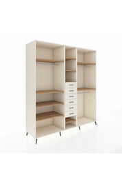 Kronos Dolap 10 Raflı 6 Çekmeceli 3 Askılı 220x59x243 Aytaşı-Çam/Aytaşı