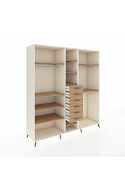 Kronos Dolap 10 Raflı 6 Çekmeceli 3 Askılı 220x59x243 Aytaşı-Çam/Çam
