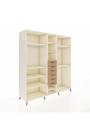 Kronos Dolap 10 Raflı 6 Çekmeceli 3 Askılı 220x59x243 Aytaşı-Aytaşı/Çam