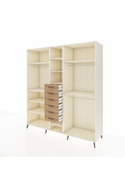 Kronos Dolap 10 Raflı 6 Çekmeceli 3 Askılı 220x59x243 Aytaşı-Aytaşı/Çam