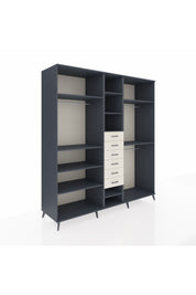 Kronos Dolap 10 Raflı 6 Çekmeceli 3 Askılı 220x59x243 Antrasit-Antrasit/Aytaşı