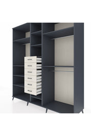 Kronos Dolap 10 Raflı 6 Çekmeceli 3 Askılı 220x59x243 Antrasit-Antrasit/Aytaşı