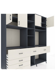 Kronos Dolap 11 Raflı 6 Çekmeceli 4 Kapaklı 220x59x243 - S784M062V13C