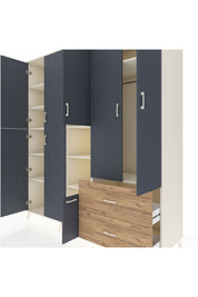 Kronos Dolap 12 Raflı 2 Çekmeceli Tek Askılı 220x59x243 - S784M063V09C