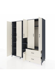 Kronos Dolap 12 Raflı 2 Çekmeceli Tek Askılı 220x59x243 - S784M063V13C