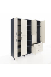 Kronos Dolap 12 Raflı 2 Çekmeceli Tek Askılı 220x59x243 - S784M063V13C
