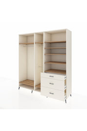 Kronos Dolap 9 Raflı 3 Çekmeceli 3 Askılı 220x59x243 Aytaşı-Çam/Aytaşı