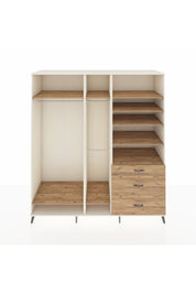 Kronos Dolap 9 Raflı 3 Çekmeceli 3 Askılı 220x59x243 Aytaşı-Çam/Çam