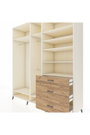 Kronos Dolap 9 Raflı 3 Çekmeceli 3 Askılı 220x59x243 Aytaşı-Aytaşı/Çam