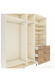 Kronos Dolap 9 Raflı 3 Çekmeceli 3 Askılı 220x59x243 Aytaşı-Aytaşı/Çam