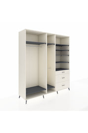 Kronos Dolap 9 Raflı 3 Çekmeceli 3 Askılı 220x59x243 Aytaşı-Antrasit/Aytaşı