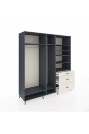 Kronos Dolap 9 Raflı 3 Çekmeceli 3 Askılı 220x59x243 Antrasit-Antrasit/Aytaşı