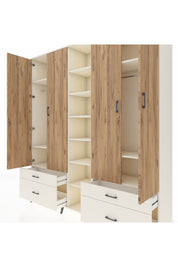 Hyperion Dolap 12 Raflı 4 Çekmeceli 2 Askılı 220x44x243 - S553M001V01B