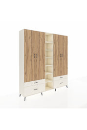 Hyperion Dolap 12 Raflı 4 Çekmeceli 2 Askılı 220x44x243 - S553M001V01B