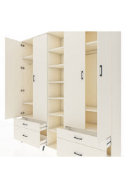 Hyperion Dolap 12 Raflı 4 Çekmeceli 2 Askılı 220x44x243 - S553M001V04B