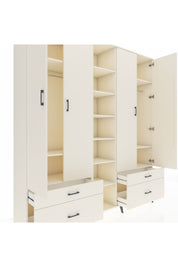 Hyperion Dolap 12 Raflı 4 Çekmeceli 2 Askılı 220x44x243 - S553M001V04B
