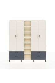 Hyperion Dolap 12 Raflı 4 Çekmeceli 2 Askılı 220x44x243 - S553M001V05B