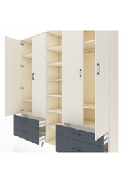 Hyperion Dolap 12 Raflı 4 Çekmeceli 2 Askılı 220x44x243 - S553M001V05B