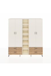 Hyperion Dolap 12 Raflı 4 Çekmeceli 2 Askılı 220x44x243 - S553M001V06B
