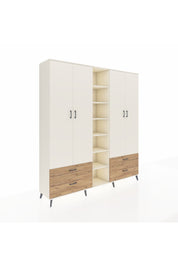 Hyperion Dolap 12 Raflı 4 Çekmeceli 2 Askılı 220x44x243 - S553M001V06B