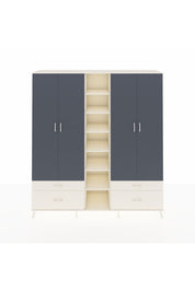Hyperion Dolap 12 Raflı 4 Çekmeceli 2 Askılı 220x44x243 - S553M001V07B