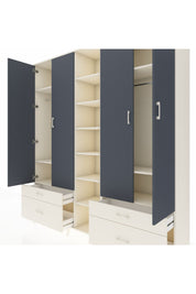 Hyperion Dolap 12 Raflı 4 Çekmeceli 2 Askılı 220x44x243 - S553M001V07B