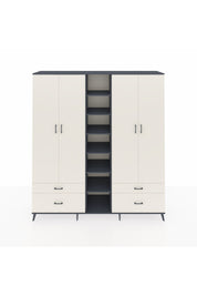 Hyperion Dolap 12 Raflı 4 Çekmeceli 2 Askılı 220x44x243 - S553M001V13B