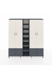 Hyperion Dolap 12 Raflı 4 Çekmeceli 2 Askılı 220x44x243 - S553M001V14B