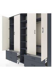Hyperion Dolap 12 Raflı 4 Çekmeceli 2 Askılı 220x44x243 - S553M001V14B