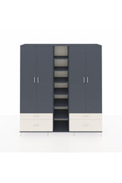 Hyperion Dolap 12 Raflı 4 Çekmeceli 2 Askılı 220x44x243 - S553M001V16B